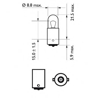 PHILIPS 12929CP Bulb, park-/position light